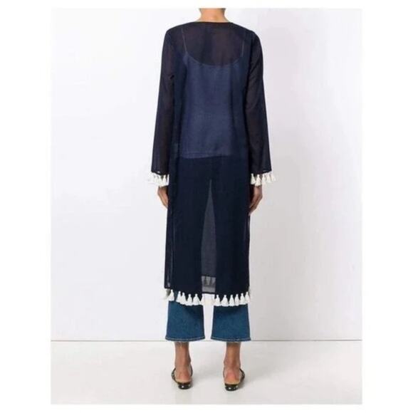 TORY BURCH Fringe Beach Sandy Tunic Midi Dress - Picture 2 of 5